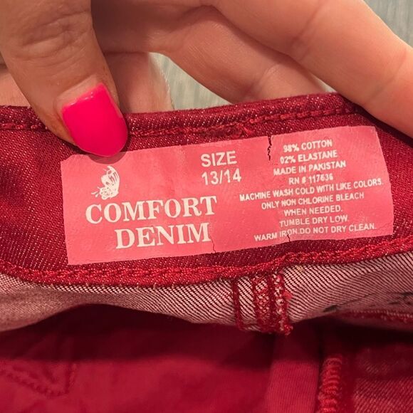 NWT Comfort Denim Mini Skirt Belted Size 13/14 - Picture 5 of 9